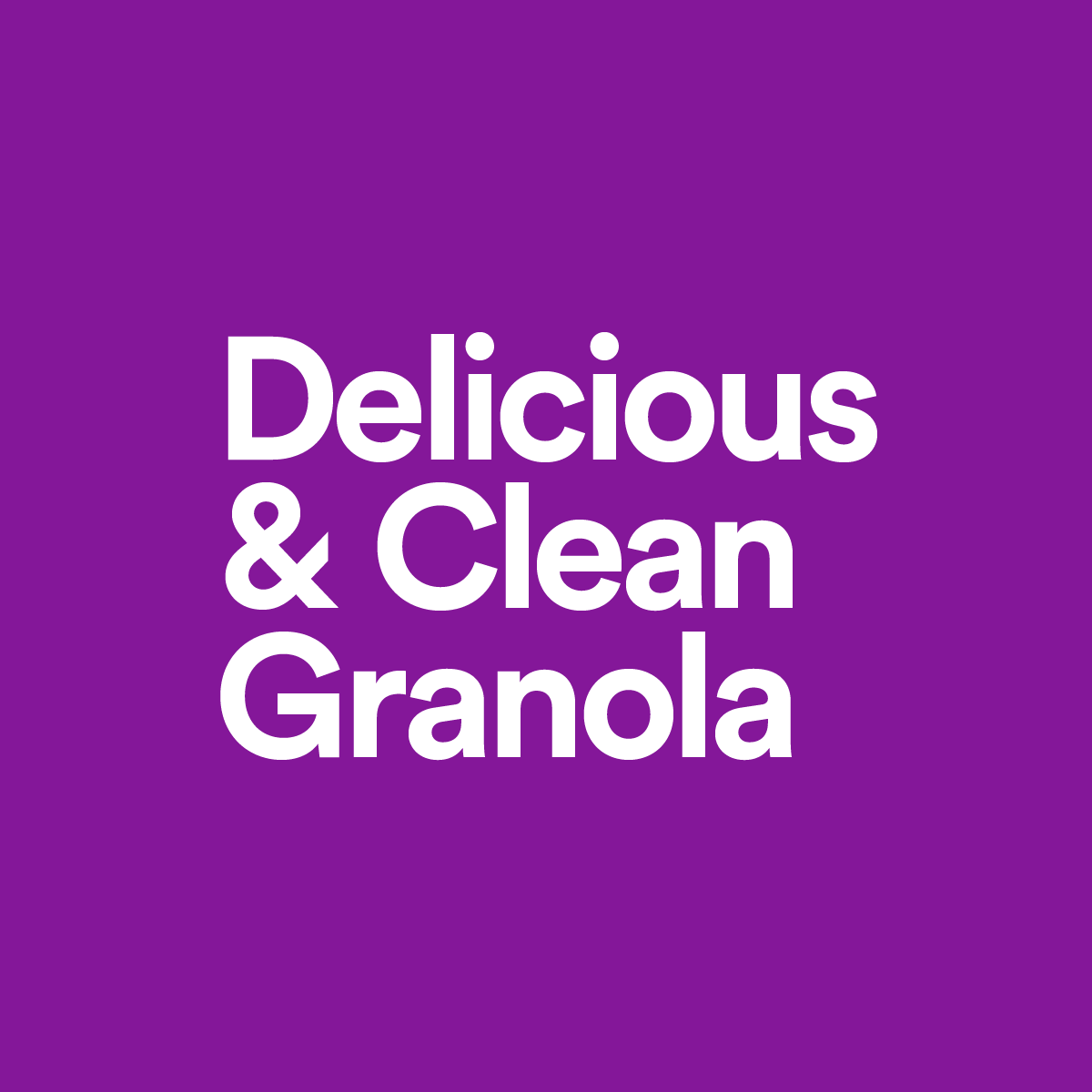 Gr8nola packaging design Delicious and Clean brand tagline graphic