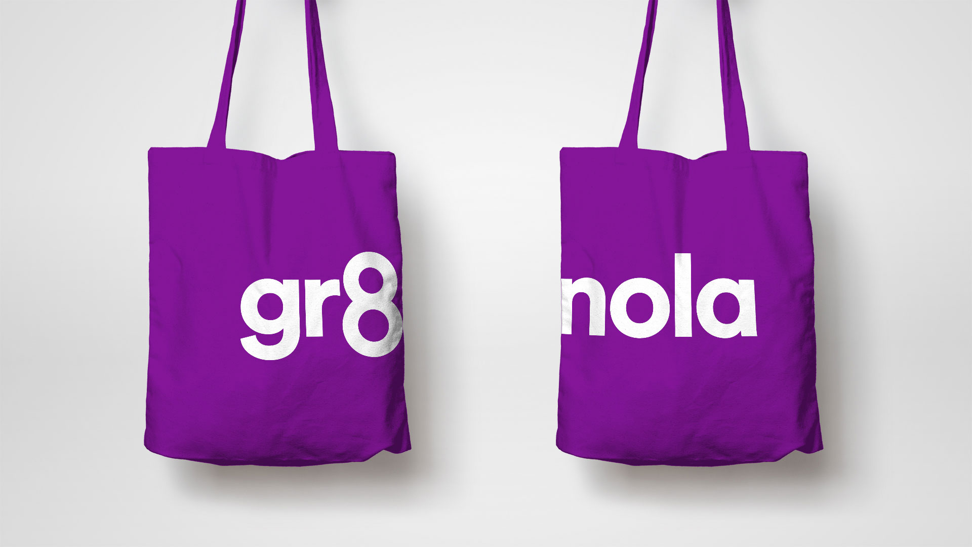 Gr8nola brand identity tote bags
