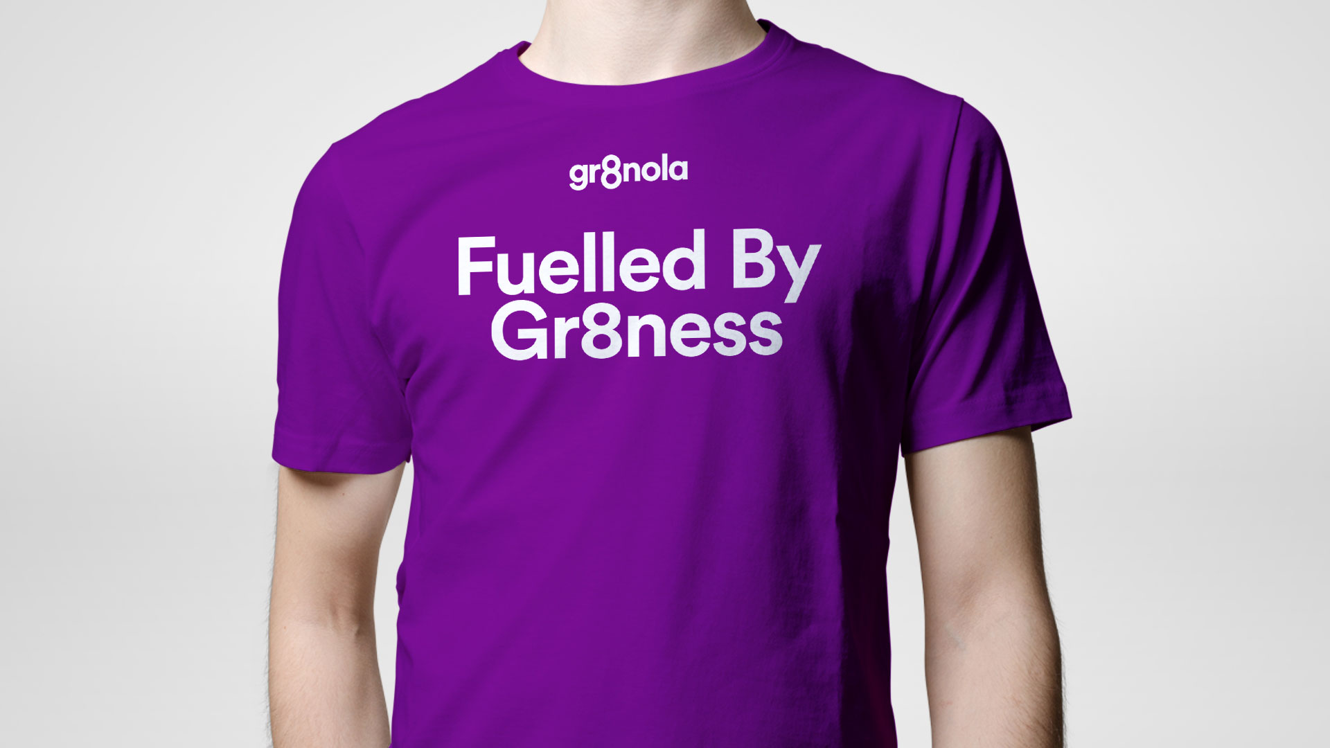 Gr8nola brand identity t-shirt merchandise