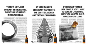 Jack Daniels long-form advertisement showing storytelling tone of voice