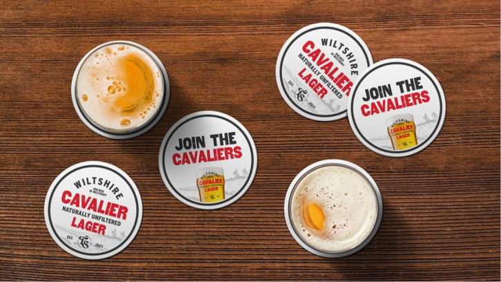 Cavalier Unfiltered Lager outdoor advertising with Are you brave enough campaign line