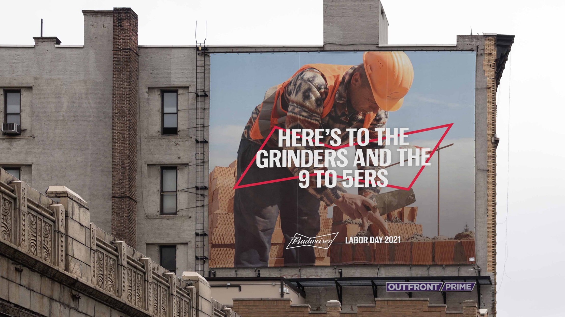 Budweiser Raise a Bud digital campaign poster with medallion design motif