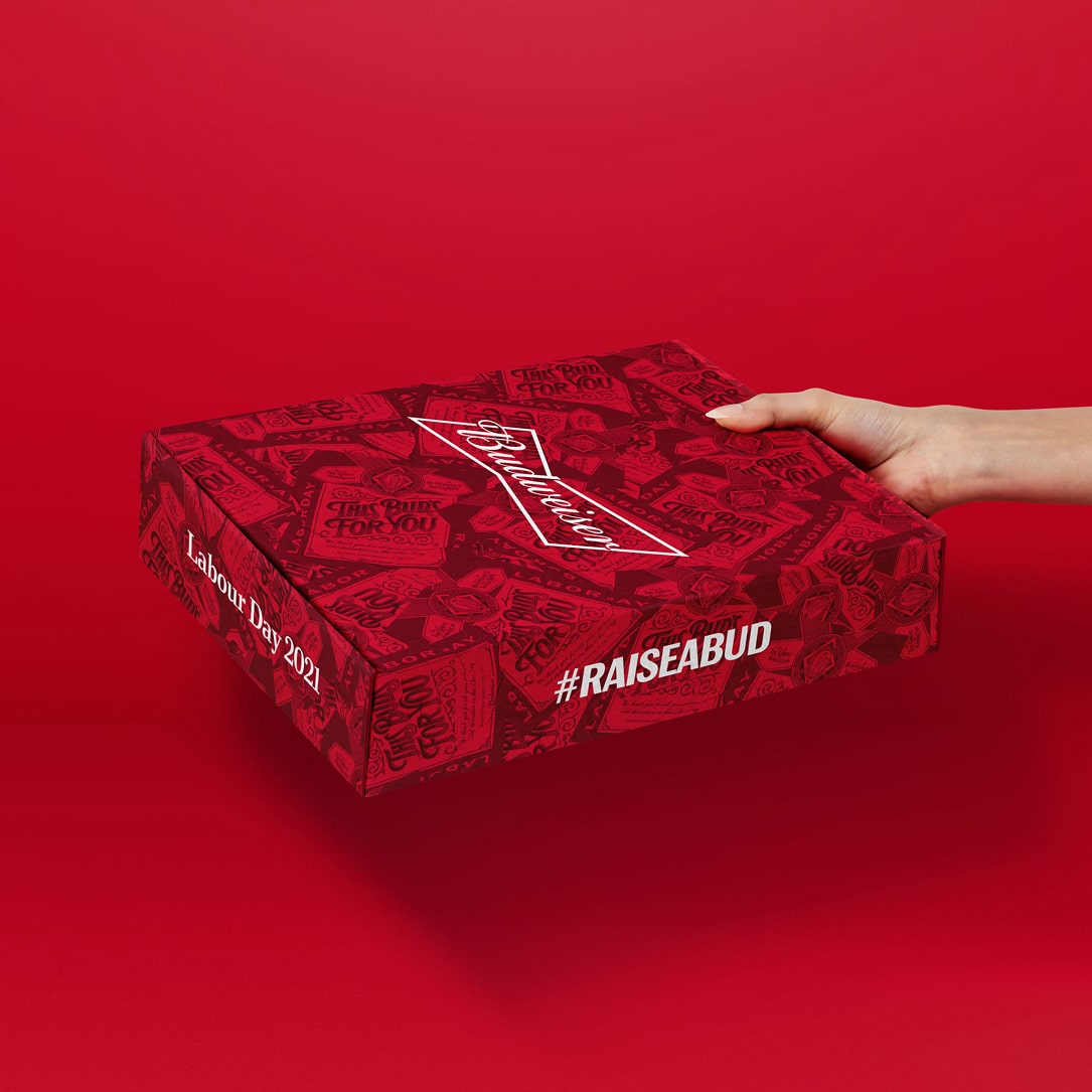 Budweiser Raise a Bud campaign digital page layout