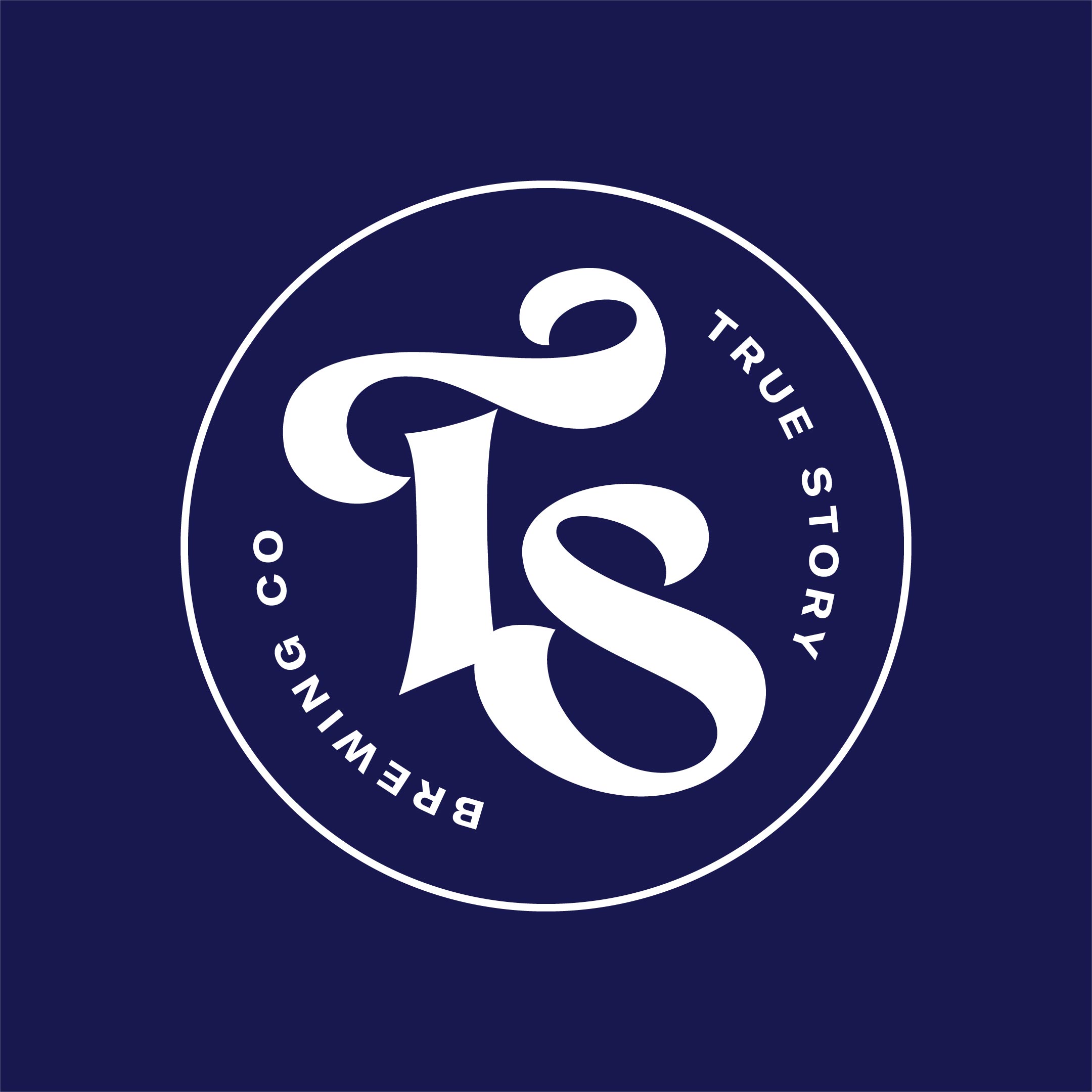 True Story Brewing Co. brand identity monogram logo mark