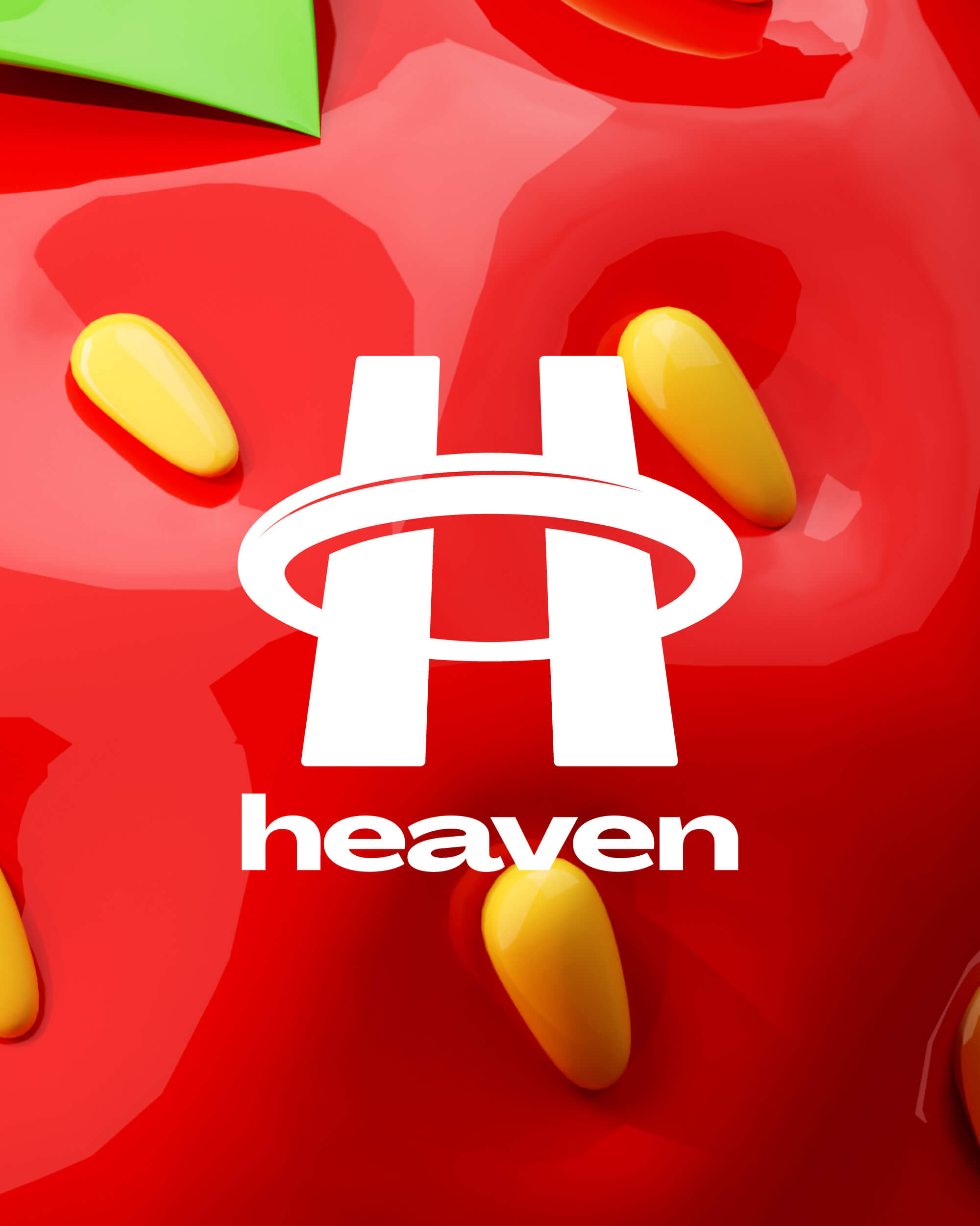 Heaven brand identity flat logo mark without dimensional effects