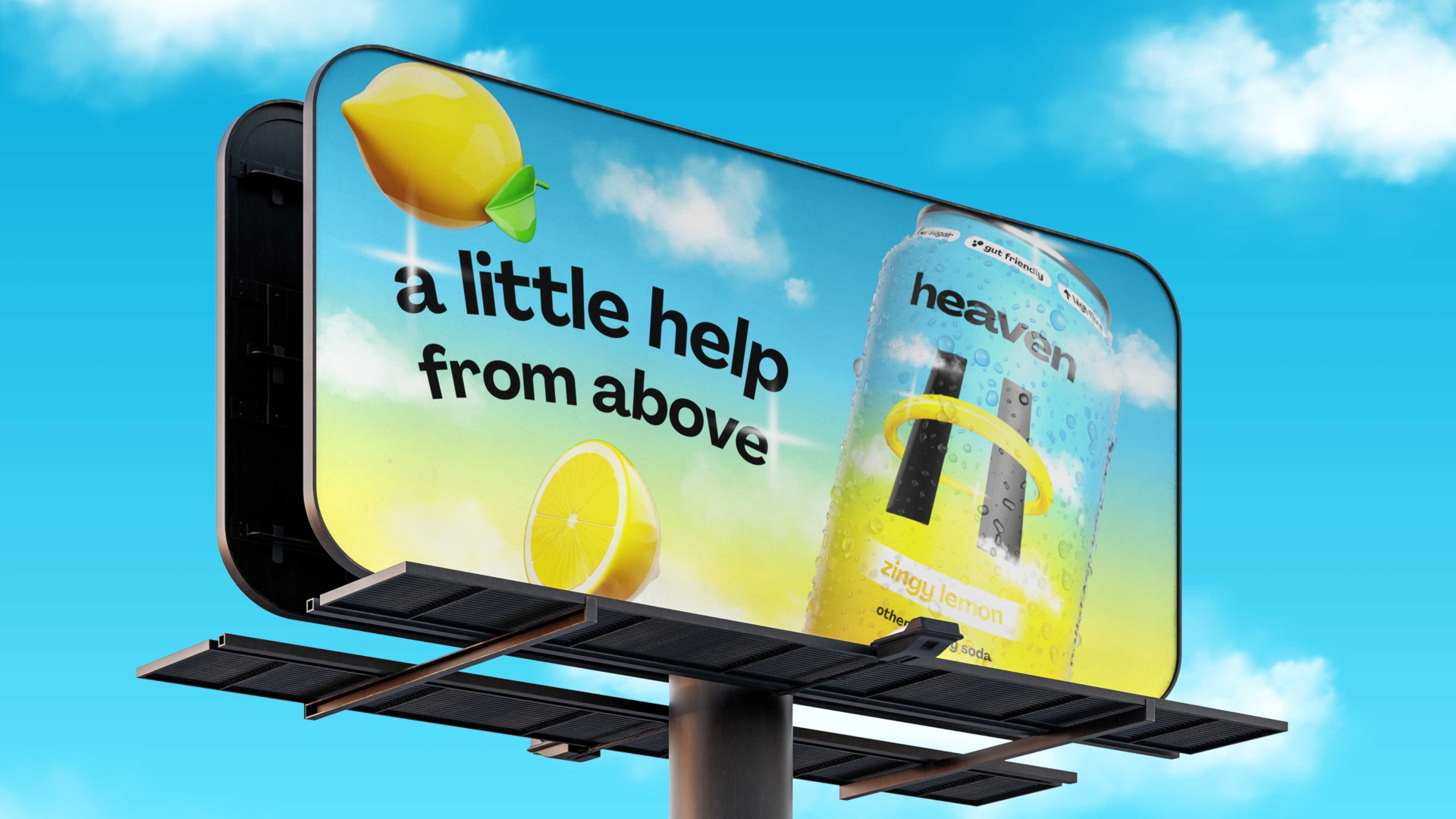 Heaven brand identity billboard advertisement design