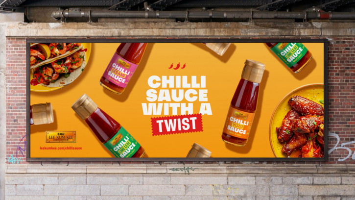 Lee Kum Kee chilli sauce billboard advertisement design