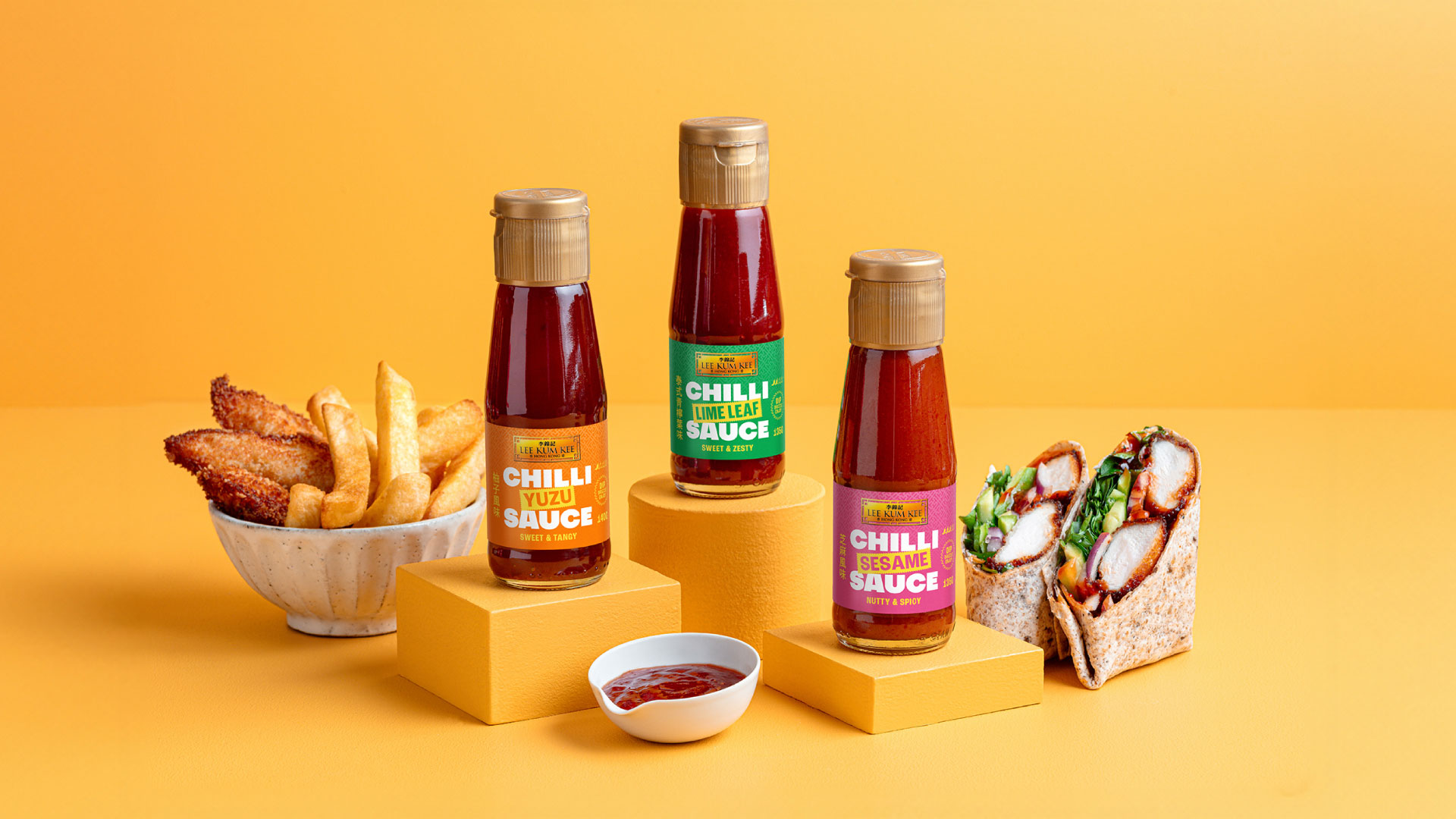 Lee Kum Kee chilli sauce packaging design range positioning within brand portfolio