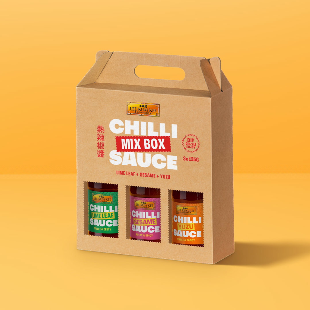 Lee Kum Kee chilli sauce packaging design for premium gift box