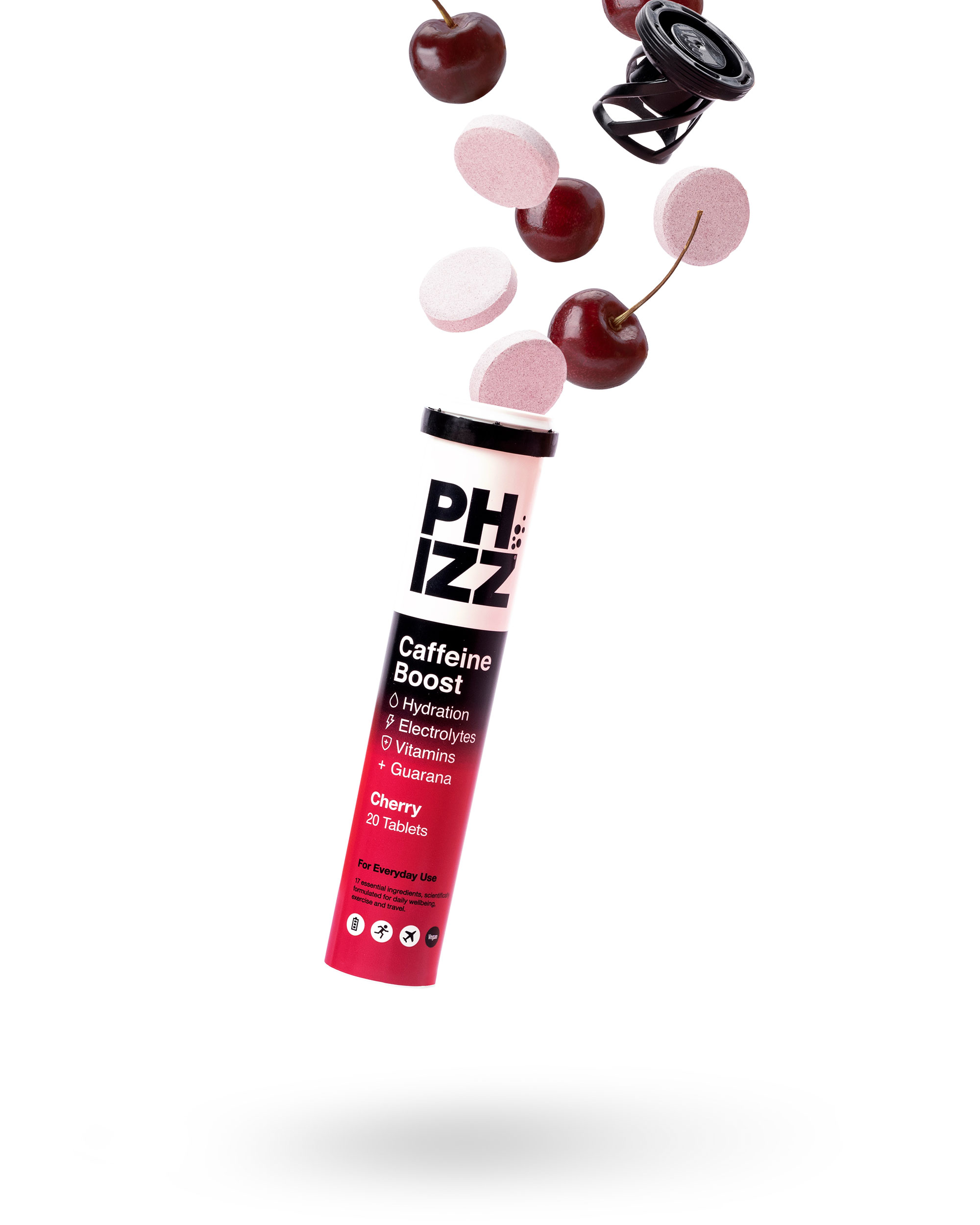 Phizz Caffeine Burst packaging design product presentation