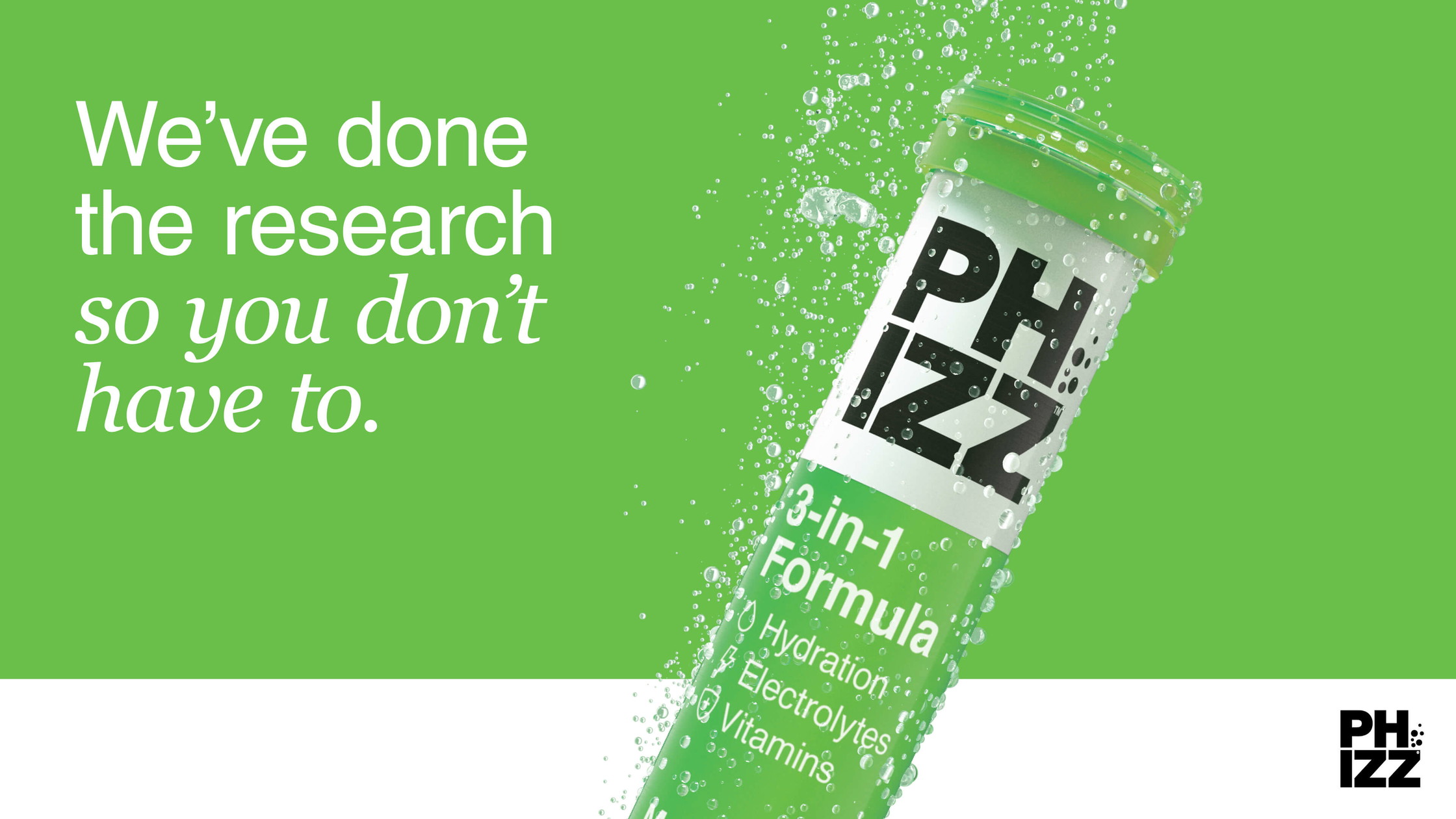 Phizz hydration tablet macro close-up showing product texture