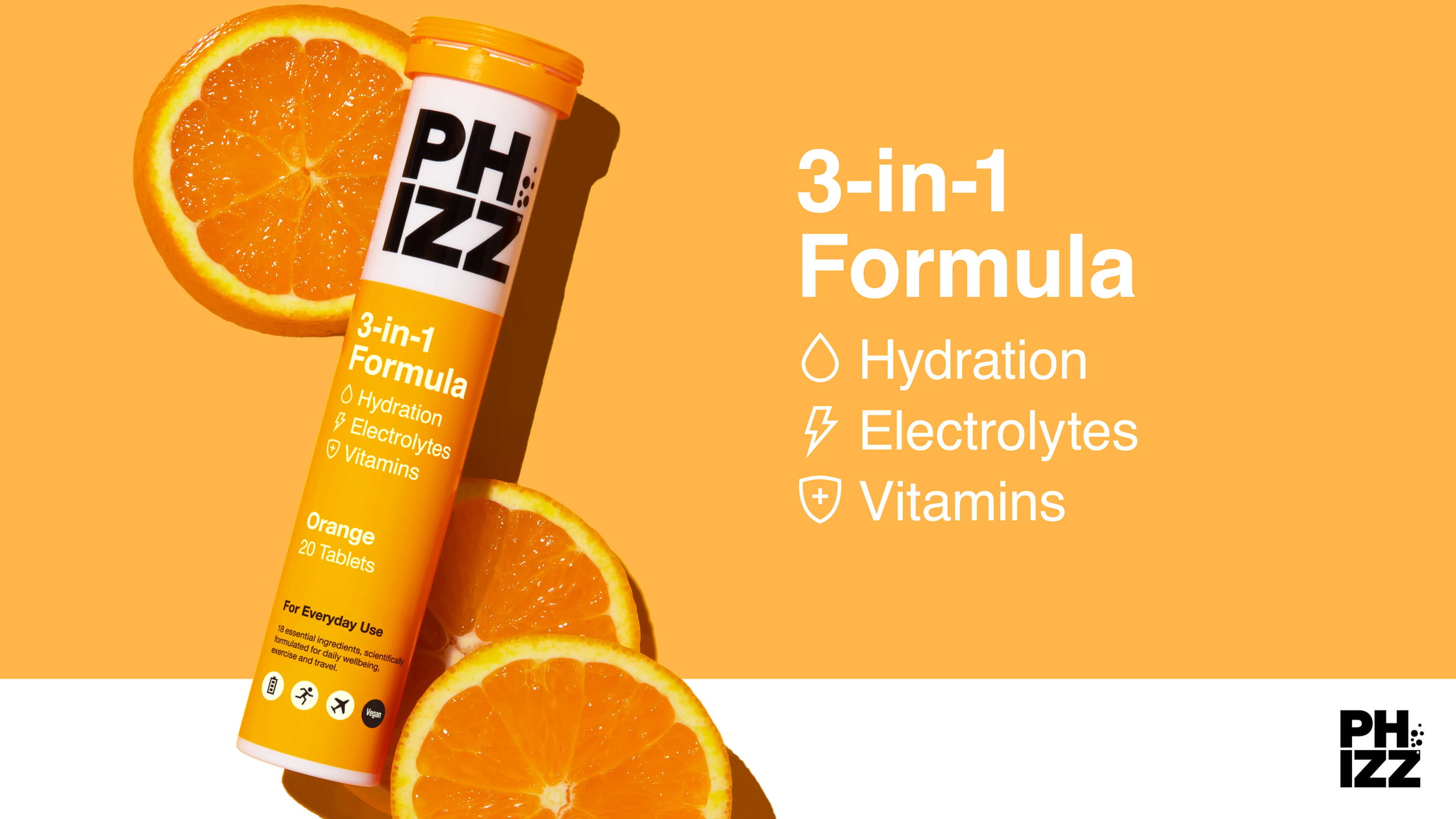 Phizz hydration product macro photography detail