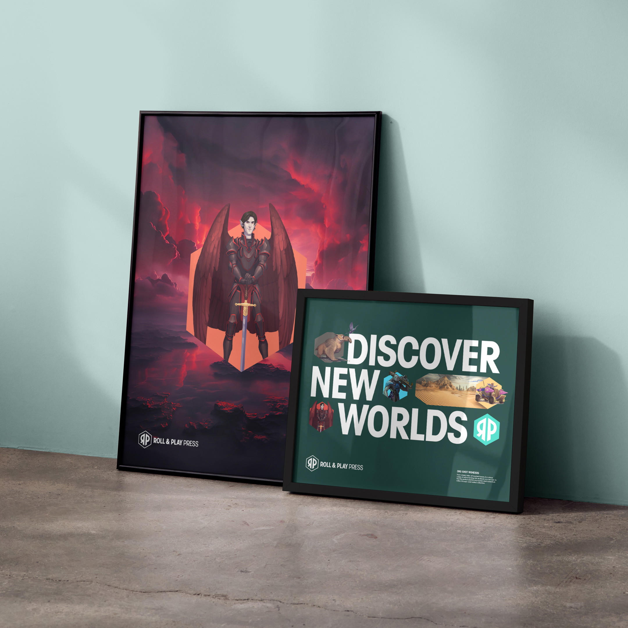 Roll and Play Press brand identity poster showcasing new visual identity