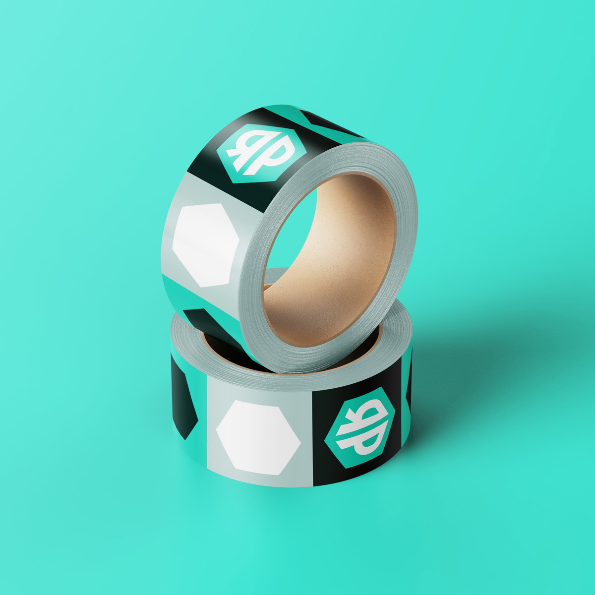 Roll and Play Press brand identity packaging tape