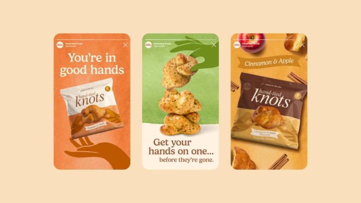 Hand-Tied Knots brand world applied across digital and lifestyle touchpoints