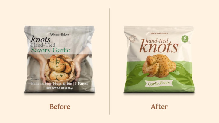 Hand-Tied Knots out-of-home advertising with Knot your average snack headline