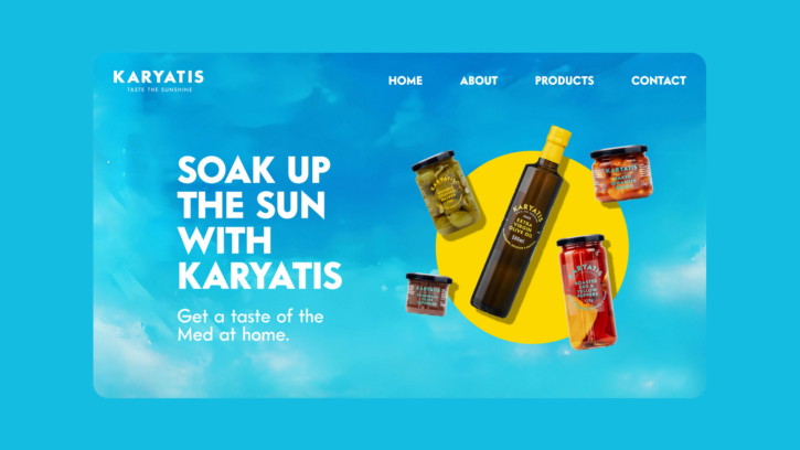 Karyatis brand campaign applied across social media, in-store POS, and digital advertising