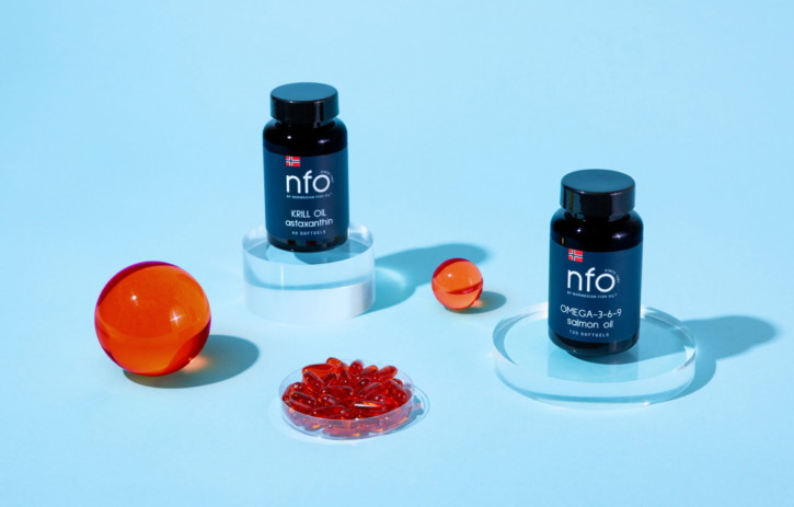 NFO Vitamins premium supplement art direction in Nordic neutral palette