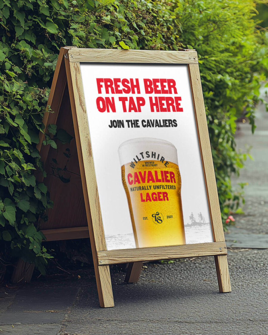 Cavalier Unfiltered Lager brand identity behind the scenes